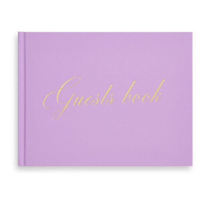 &And Per Se Purple Wedding Guest Book Hardcover Memory Keepsake Album