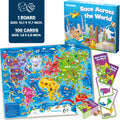 QUOKKA 3X Learning Board Games Set Educational Trivia Cards Kids Ages 6-8