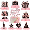 ITHKIRHO 30th Birthday Honeycomb Centerpieces Rose Gold 10 Pcs Decorations