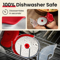 Kitchy Pizza Cutter Wheel w/ Protective Blade Cover, Ergonomic Pizza Slicer, Red