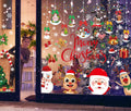 Joyful Start Christmas Window Clings Double Sided Snowflake Decals PVC