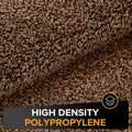 Mibao Front Door Mat Non-Slip Waterproof TPR Backing 31.5x47 Dark Brown