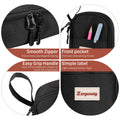 Zzrywuty Large Zipper Pen Case Pencil Pouch for Office Travel Black