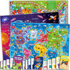 QUOKKA 3X Learning Board Games Set Educational Trivia Cards Kids Ages 6-8