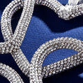 Mrchtmas Christmas Silver Bow Ornament 2025 Heart Rhinestones 1 Pc