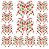 Hiagkmet 12 pcs Red Green Christmas Bows Ornaments 6 Inch Holiday Decor