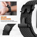 Braided Stretch Solo Loop for Apple Watch (38–46mm), Unisex Elastic Nylon Sport Band with Parachute Buckle for Series 3–11, SE & Ultra 2