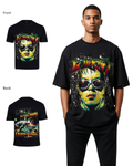G West Mens Hold Steady Premium Oversized Tee Front And Back Print