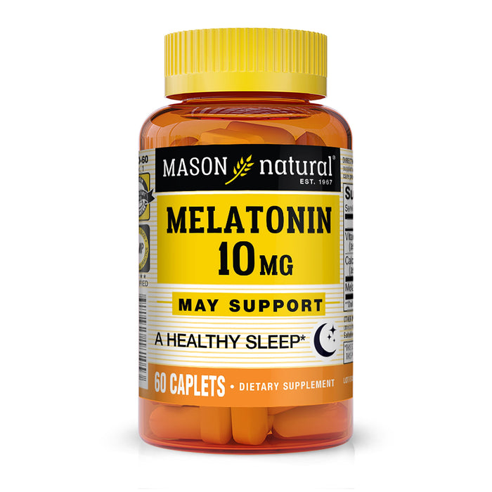 Mason Natural Melatonin 10 Mg With B6 & Calcium - Sleep Aid - 60 Caplets