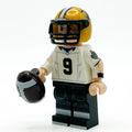 #9 QB New Orleans Football Player Minifig made using LEGO parts - B3 Customs