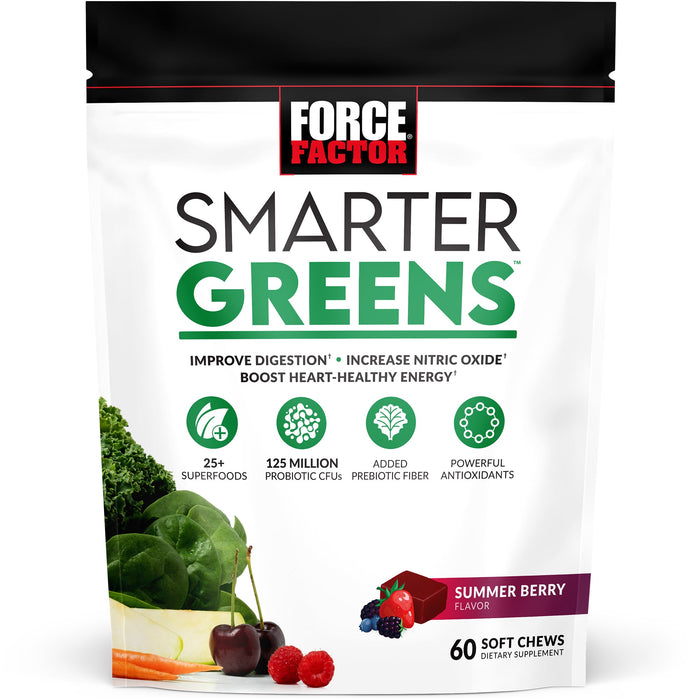 Force Factor® Smarter Greens™ – Summer Berry – Soft Chews