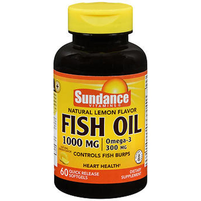 Sundance Vitamins® Fish Oil – 1000 mg – Natural Lemon Flavor