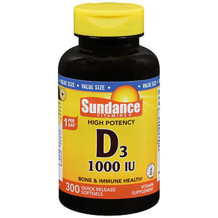Sundance Vitamins® D3 – 1000 IU (300 Tabs)