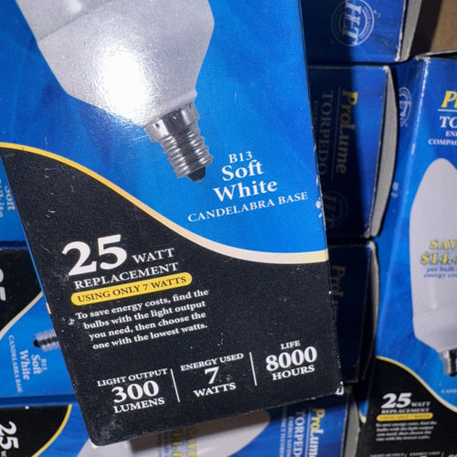 Set of 15 Halco Prolume Torpedo Light Bulbs Model 1009004