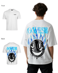 G West Mens Oversized Aqua Smile Tee