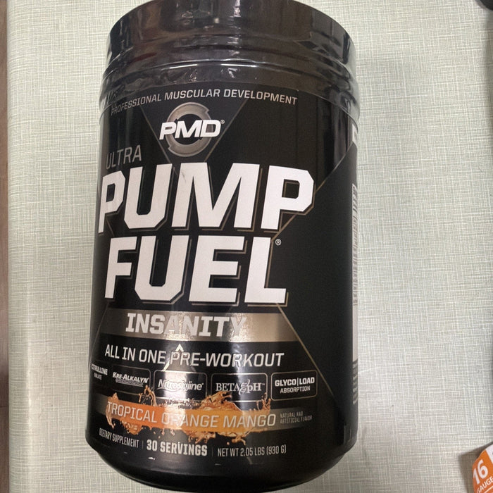 Pump Fuel Ultra Insanity Glyco Load Pre-Workout, Tropical Orange Mango