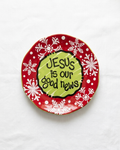 Carla Grogan Christmas Plate Set of Two Brings us Great Joy Is Our Good News