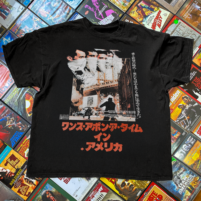 Once Upon a Time In America' 1981 Japanese Poster Washed Black Vintage Tee