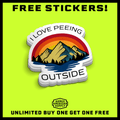 Peeing Outside Hard Hat Decal