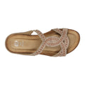 Alora Rose Embellished Slide Flat Sandals