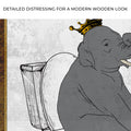 King Elephant On Toilet Canvas Wall Art
