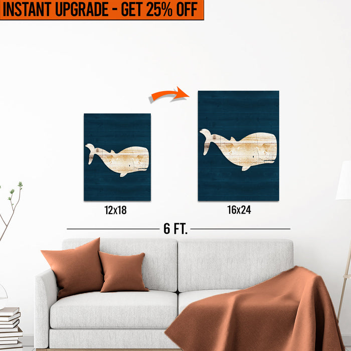 Upgrade Your 18x12 Inches 'White Whale' Canvas To 24x16 Inches