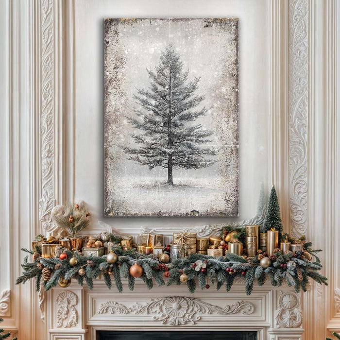 Vintage Christmas Tree Wall Art VI