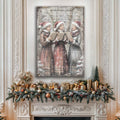 Vintage Christmas Carolers Wall Art