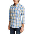 Club Room Mens Herringbone Plaid Pocket Shirt