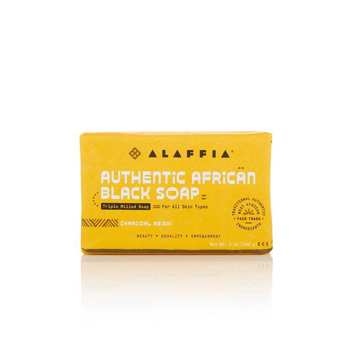 Authentic African Black Soap Triple Milled - Charcoal Reishi
