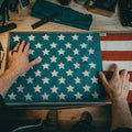 American Flag - Fire Hose & Arid Border