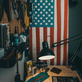 American Flag - Fire Hose & Arid Border