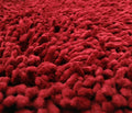 DaDa Bedding Burgundy Red Shaggy Soft Chenille Noodle Carpet Rug Bath Mat