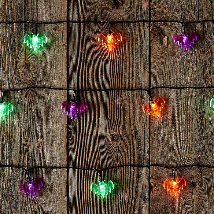 UltraLED Battery Operated Bat Cap Twinkle Light String, Multi-Color, 8-Feet