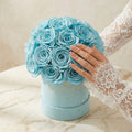 Essence Mint Green Suede Superdome Box | Turquoise Roses