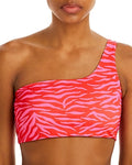 Peixoto Theo Asymmetric Printed Bikini Top