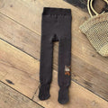 Fleece-Lined Ribbed Footed Leggings – Thermal Winter Toddler & Baby Pants