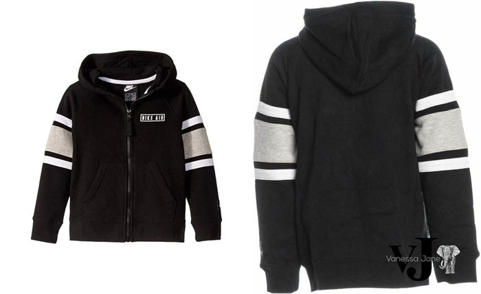 Nike Air Boys Hoodie Sweatshirt Sportswear Full Zip Jacket, 4XS