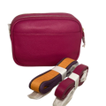 Sophia Full-Grain Leather Crossbody Bag – Double-Zip Travel & Everyday Purse