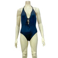 La Blanca Women's Deco Stud Halter Mio One Piece Swimsuit, Size 12