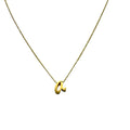 Alex Woo Scripted Initial 16 Inches Pendant Necklace in 14k Gold