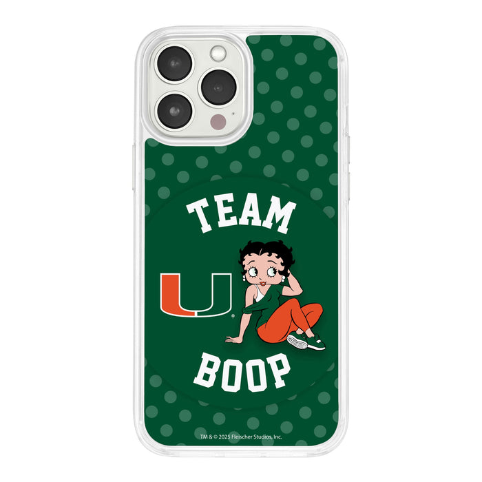 Miami Hurricanes X Betty Boop HD Apple iPhone 16 Mag-Safe Phone Case