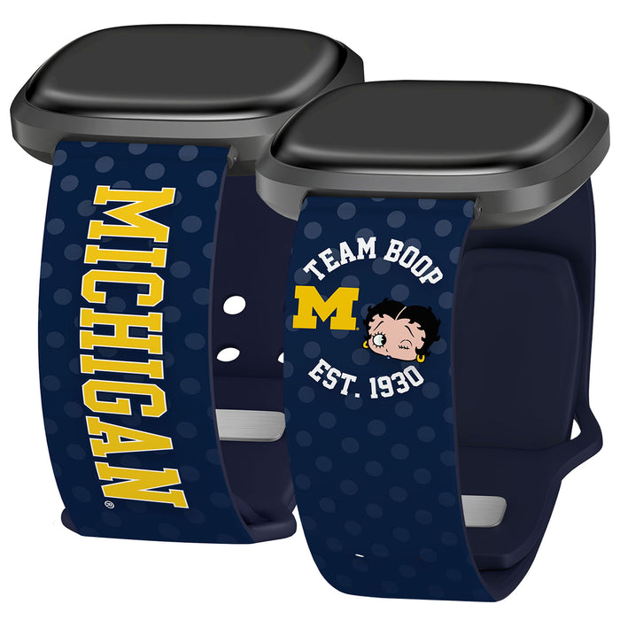 Michigan Wolverines X Betty Boop HD Fitbit Versa 3 & Sense Watch Band