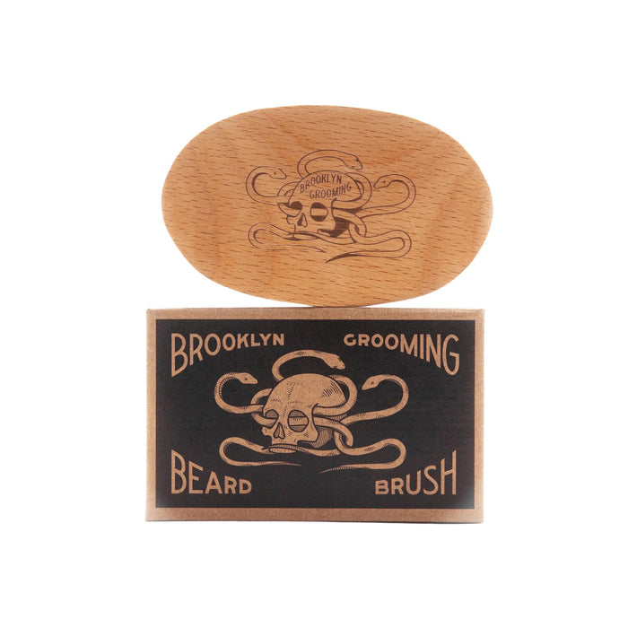 Brooklyn Grooming Beechwood & Boar Bristle Beard Brush