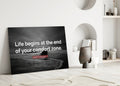 Where the Life Begins?  Glass Wall Art