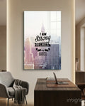 I am Strong Glass Wall Art