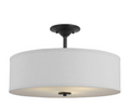 Progress Lighting Inspire Collection Graphite 3-Light 18in  Semi-Flush Mount