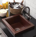 Native Trails Manhattan 17 x 15 Single Basin Drop In 16-Gauge Copper Bar Sink