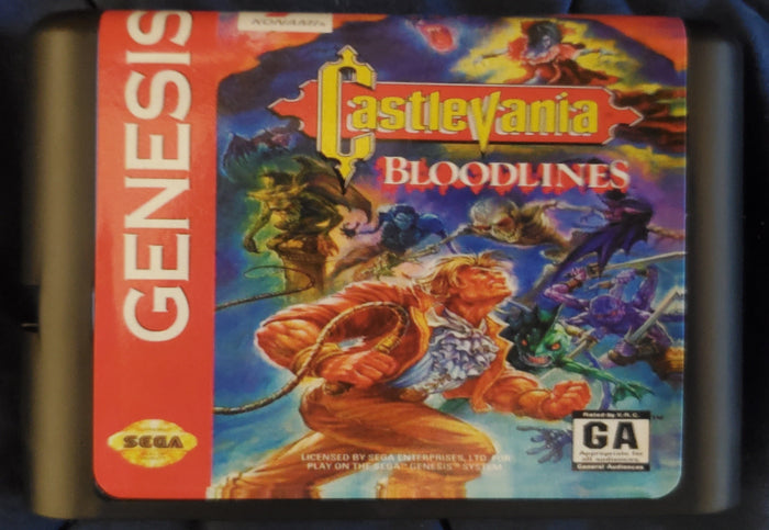 Castlevania Bloodlines Sega Genesis Mega Drive Video Game Cartridge 1994