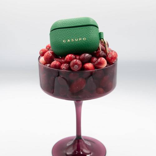 Leather Airpod Case - Green